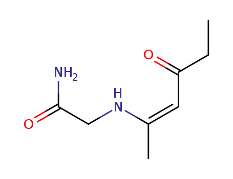 Molecular Structure of 131474-85-6 (N-(1-methyl-3-oxo-1-pentenyl)glycinamide)