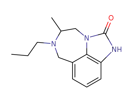 Molecular Structure of 131514-90-4 (5-methyl-6-propyl-4,5,6,7-tetrahydroimidazo[4,5,1-jk][1,4]benzodiazepin-2(1H)-one)
