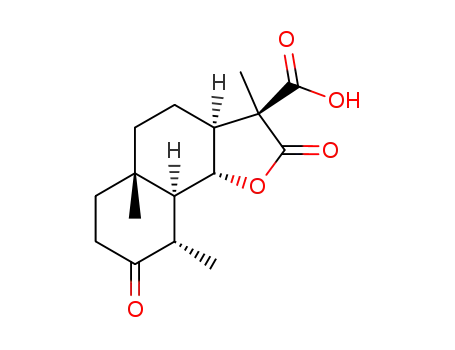 (+)-11β-carboxy-4β,5α,6βH-tetrahydrosantonin