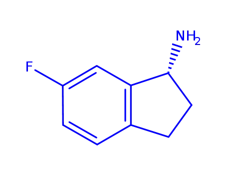 Molecular Structure of 790208-54-7 (1H-Inden-1-amine,6-fluoro-2,3-dihydro-,(1R)-(9CI))