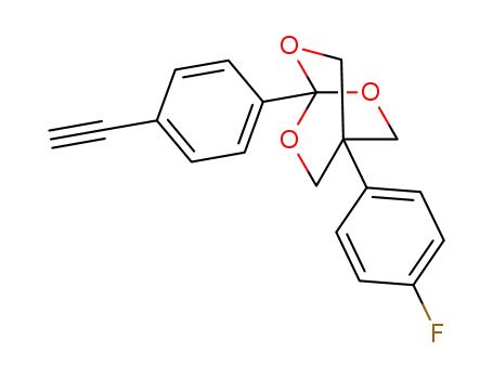 Molecular Structure of 131541-24-7 (2,6,7-Trioxabicyclo(2.2.2)octane, 1-(4-ethynylphenyl)-4-(4-fluoropheny l)-)