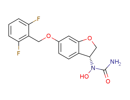 Molecular Structure of 162750-10-9 (1-{(3S)-6-[(2,6-difluorobenzyl)oxy]-2,3-dihydro-1-benzofuran-3-yl}-1-hydroxyurea)