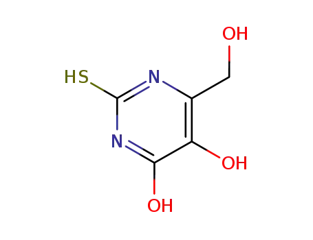Molecular Structure of 13922-57-1 (5-hydroxy-6-(hydroxymethyl)-2-thioxo-2,3-dihydropyrimidin-4(1H)-one)