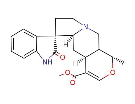 5629-60-7,UNCARINE C,Formosanan-16-carboxylicacid, 19-methyl-2-oxo-, methyl ester, (19a,20a)-; Pteropodine (7CI,8CI); NSC 113093; Pteropodin;Spiro[3H-indole-3,6'(4'aH)-[1H]pyrano[3,4-f]indolizine]-4'-carboxylic acid,1,2,5',5'a,7',8',10',10'a-octahydro-1'-methyl-2-oxo-, methyl ester, [1'S-(1'a,4'aa,5'aa,6'b,10'aa)]-; Uncarin C; Uncarine C; allo-Pteropodine