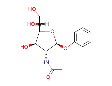 Molecular Structure of 14040-13-2 (phenyl 2-(acetylamino)-2-deoxyhexofuranoside)