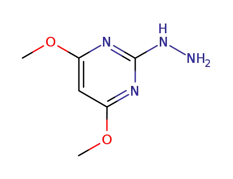 Molecular Structure of 13223-30-8 ((4,6-DIMETHOXY-PYRIMIDIN-2-YL)-HYDRAZINE)