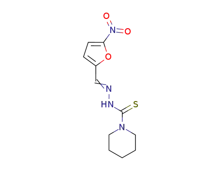 Molecular Structure of 14052-74-5 (1-Piperidinecarbothioic acid 2-(5-nitrofurfurylidene) hydrazide)