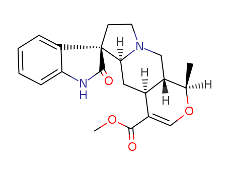 4697-68-1,UNCARINE D,Formosanan-16-carboxylicacid, 19-methyl-2-oxo-, methyl ester, (3b,7a,19a,20a)-; Speciophylline (7CI,8CI); NSC 113094;Speciophyllin;Spiro[3H-indole-3,6'(4'aH)-[1H]pyrano[3,4-f]indolizine]-4'-carboxylic acid,1,2,5',5'a,7',8',10',10'a-octahydro-1'-methyl-2-oxo-, methyl ester, [1'S-(1'a,4'aa,5'ab,6'a,10'aa)]-; Uncarin D; Uncarine D