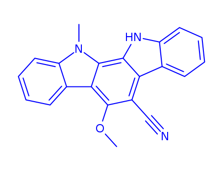 Indolo[2,3-a]carbazole-5-carbonitrile,11,12-dihydro-6-methoxy-11-methyl-