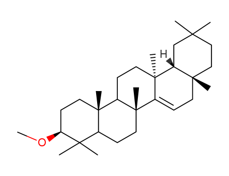 14021-23-9,TARAXEROLMETHYLETHER,D-Friedoolean-14-ene,3-methoxy-, (3b)-;D-Friedoolean-14-ene, 3b-methoxy- (8CI); Sawamilletin (6CI,7CI); Crusgallin; Cusegallin; Picene,1,2,3,4,4a,5,6b,7,8,8a,9,10,11,12,12a,12b,13,14,14a,14b-eicosahydro-10-methoxy-2,2,4a,6b,9,9,12a,14a-octamethyl-,(4aR,6bR,8aR,10S,12aR,12bR,14aS,14bR)-; Taraxerol methyl ether; [4aR-(4aa,6ba,8ab,10a,12aa,12bb,14ab,14ba)]-1,2,3,4,4a,5,6b,7,8,8a,9,10,11,12,12a,12b,13,14,14a,14b-Eicosahydro-10-methoxy-2,2,4a,6b,9,9,12a,14a-octamethylpicene