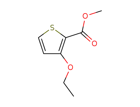 Molecular Structure of 139926-22-0 (METHYL 3-ETHOXYTHIOPHENE-2-CARBOXYLATE)