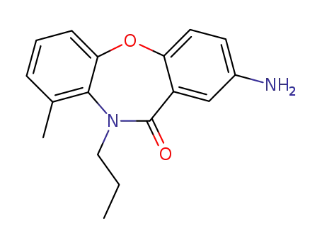 Molecular Structure of 140412-94-8 (2-amino-9-methyl-10-propyldibenzo[b,f][1,4]oxazepin-11(10H)-one)