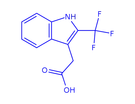 Molecular Structure of 132502-93-3 (2-(Trifluoromethyl)-1H-indole-3-acetic acid)