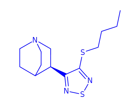 Molecular Structure of 141575-52-2 (3-[4-(butylsulfanyl)-1,2,5-thiadiazol-3-yl]-1-azabicyclo[2.2.2]octane)