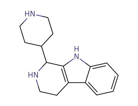 Molecular Structure of 132767-55-6 (1H-Pyrido(3,4-b)indole, 2,3,4,9-tetrahydro-1-(4-piperidinyl)-)