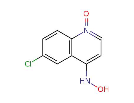 Molecular Structure of 14076-05-2 (6-CHLORO-4-HYDROXYLAMINOQUINOLINE1-OXIDE)