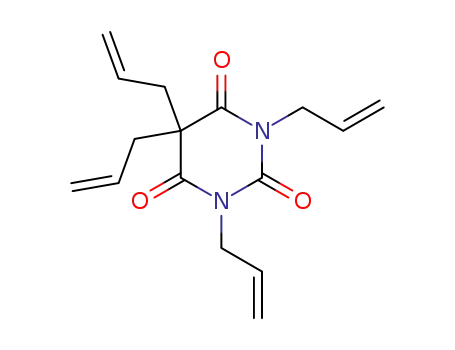 Molecular Structure of 14167-75-0 (1,3,5,5-tetra(prop-2-en-1-yl)pyrimidine-2,4,6(1H,3H,5H)-trione)
