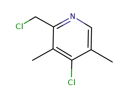 Molecular Structure of 142885-96-9 (4-CHLORO-3,5-DIMETHYL 2-CHLORMETHYL PYRIDINE.HCL)