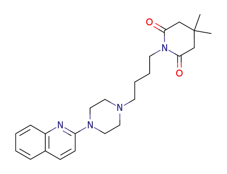 Molecular Structure of 142336-22-9 (4,4-dimethyl-1-[4-(4-quinolin-2-ylpiperazin-1-yl)butyl]piperidine-2,6- dione)