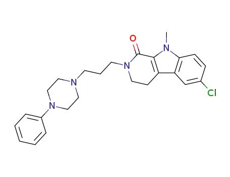 1H-Pyrido(3,4-b)indol-1-one, 2,3,4,9-tetrahydro-6-chloro-9-methyl-2-(3-(4-phenyl-1-piperazinyl)propyl)-