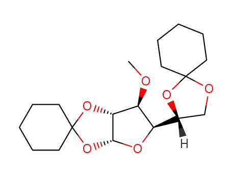 Molecular Structure of 13440-19-2 (1,2:5,6-DI-O-CYCLOHEXYLIDENE-3-O-METHYL-ALPHA-D-GLUCOFURANOSE)