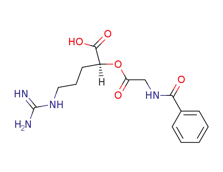 Molecular Structure of 14289-47-5 ((S)-2-(2-BENZOYLAMINO-ACETOXY)-5-GUANIDINO-PENTANOIC ACID HYDROCHLORIDE SALT)