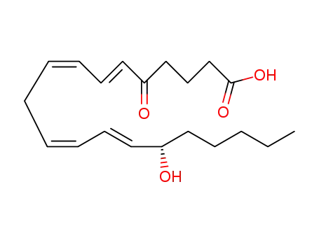 Molecular Structure of 142828-12-4 (5-oxo-15-hydroxy-6,8,11,13-eicosatetraenoic acid)