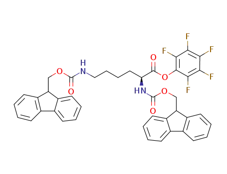 Molecular Structure of 132990-14-8 (N,N'-Bis[(9H-Fluoren-9-ylmethoxy)carbonyl]-L-lysine pentafluorophenyl ester)