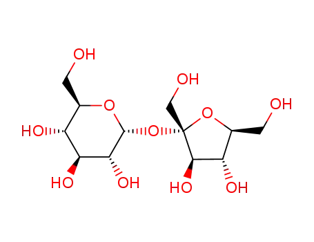 Molecular Structure of 27641-21-0 (D-fructofuranosyl-β-(2→1)-α-D-glucopyranoside)