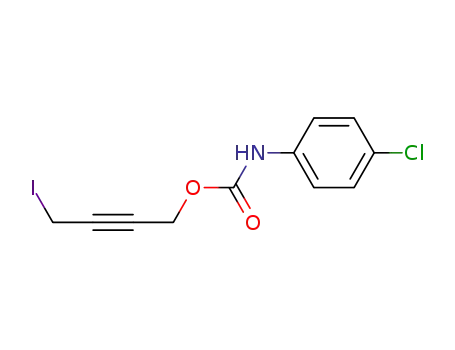 Molecular Structure of 14225-20-8 (N-(p-Chlorophenyl)carbamic acid 4-iodo-2-butynyl ester)
