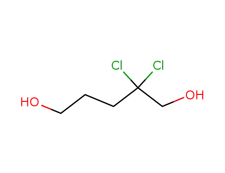 Molecular Structure of 141942-66-7 (2,2-DICHLORO-1,5-PENTANEDIOL, 99+%)