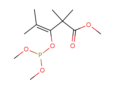 Molecular Structure of 14261-54-2 (methyl 3-[(dimethoxyphosphanyl)oxy]-2,2,4-trimethylpent-3-enoate)