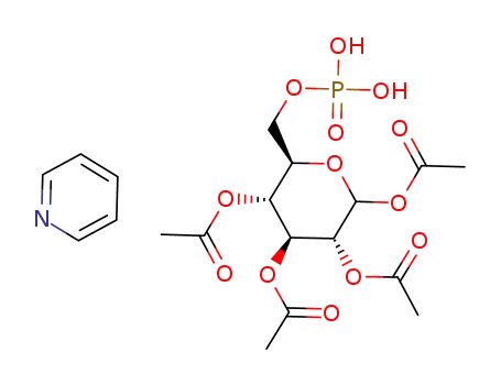 Molecular Structure of 133101-33-4 (1,2,3,4-tetra-O-acetyl-6-D-glucose phosphate pyridinium form)