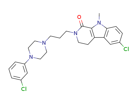 142944-44-3,6-chloro-2-{3-[4-(3-chlorophenyl)piperazin-1-yl]propyl}-9-methyl-2,3,4,9-tetrahydro-1H-beta-carbolin-1-one,