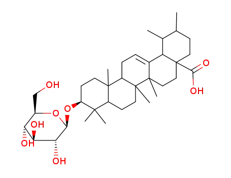 Molecular Structure of 26241-61-2 (Urs-12-en-28-oic acid,3-(glucopyranosyloxy)-, (3b)- (9CI))