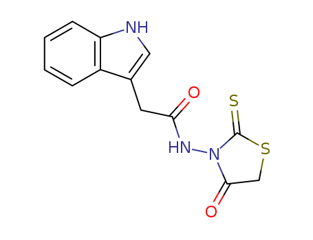 N-(4-Oxo-2-thioxothiazolidin-3-yl)-1H-indole-3-acetamide