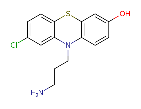 14339-64-1,8-Chloro-10-(3-aminopropyl)-10H-phenothiazin-3-ol,Phenothiazin-3-ol,10-(3-aminopropyl)-8-chloro- (7CI,8CI); 7-Hydroxydesdimethylchlorpromazine;7-Hydroxydidesmethylchlorpromazine; 7-Hydroxynor2-chlorpromazine;Desdimethyl-7-hydroxychlorpromazine