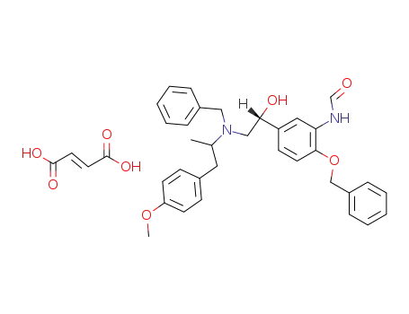 Molecular Structure of 143687-24-5 (1-(4-Benziloxy-3-formylaminophenyl)-2-[N-benzyl-2'-(4-methoxyphenyl)-1'-methylethylamino]ethaol hemifumarate)