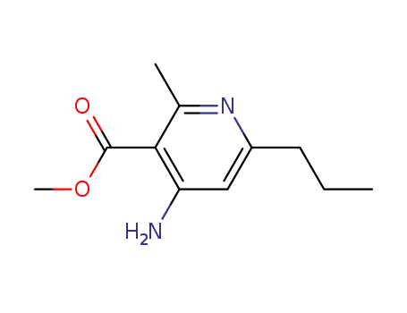 Molecular Structure of 144291-46-3 (3-Pyridinecarboxylicacid,4-amino-2-methyl-6-propyl-,methylester(9CI))