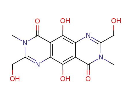 Molecular Structure of 143430-38-0 (Pyrimido[4,5-g]quinazoline-4,9-dione,  3,8-dihydro-5,10-dihydroxy-2,7-bis(hydroxymethyl)-3,8-dimethyl-)