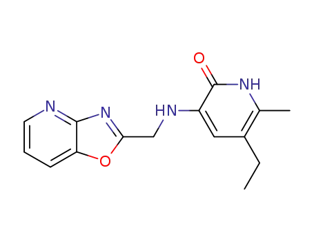 Molecular Structure of 143707-86-2 (5-ethyl-6-methyl-3-[([1,3]oxazolo[4,5-b]pyridin-2-ylmethyl)amino]pyridin-2(1H)-one)