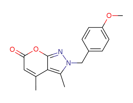 2-(4'-Methoxyphenylmethyl)-3,4-dimethylpyrano(2,3-c)pyrazol-6(2H)-one