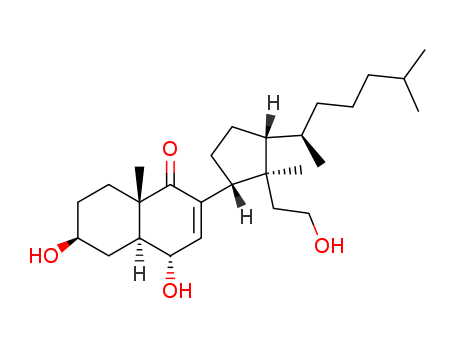 143625-39-2,9,11-seco-3,6,11-trihydroxycholest-7-en-9-one,9,11-Secocholest-7-en-9-one,3,6,11-trihydroxy-, (3b,5a,6a)-; 1(4H)-Naphthalenone,2-[3-(1,5-dimethylhexyl)-2-(2-hydroxyethyl)-2-methylcyclopentyl]-4a,5,6,7,8,8a-hexahydro-4,6-dihydroxy-8a-methyl-,[4S-[2[1S*,2S*,3S*(S*)],4a,4aa,6b,8ab]]-; 3b,6a,11-Trihydroxy-9,11-seco-5a-cholest-7-ene-9-one