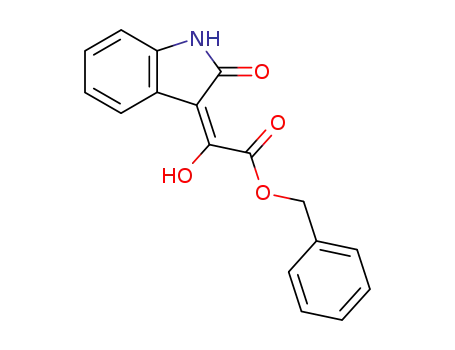Molecular Structure of 110655-07-7 (Hydroxy-[2-oxo-1,2-dihydro-indol-(3E)-ylidene]-acetic acid benzyl ester)