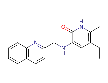5-ethyl-6-methyl-3-[(quinolin-2-ylmethyl)amino]pyridin-2(1H)-one