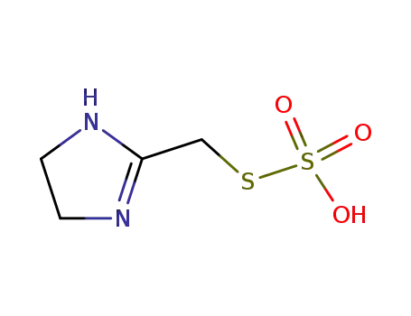 Molecular Structure of 13338-45-9 (S-(4,5-dihydro-1H-imidazol-2-ylmethyl) hydrogen sulfurothioate)