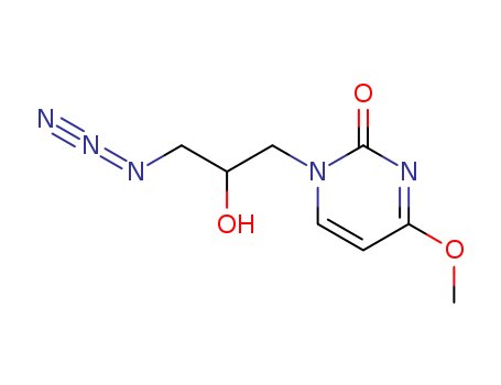 Molecular Structure of 133762-82-0 (2(1H)-Pyrimidinone,1-(3-azido-2-hydroxypropyl)-4-methoxy-)