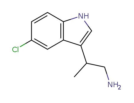 Molecular Structure of 14517-78-3 (2-(5-chloro-1H-indol-3-yl)propan-1-amine)