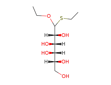 Molecular Structure of 5456-67-7 (6-ethoxy-6-(ethylsulfanyl)hexane-1,2,3,4,5-pentol (non-preferred name))