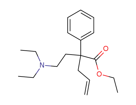Molecular Structure of 14557-50-7 (α-[2-(Diethylamino)ethyl]-α-(2-propenyl)benzeneacetic acid ethyl ester)